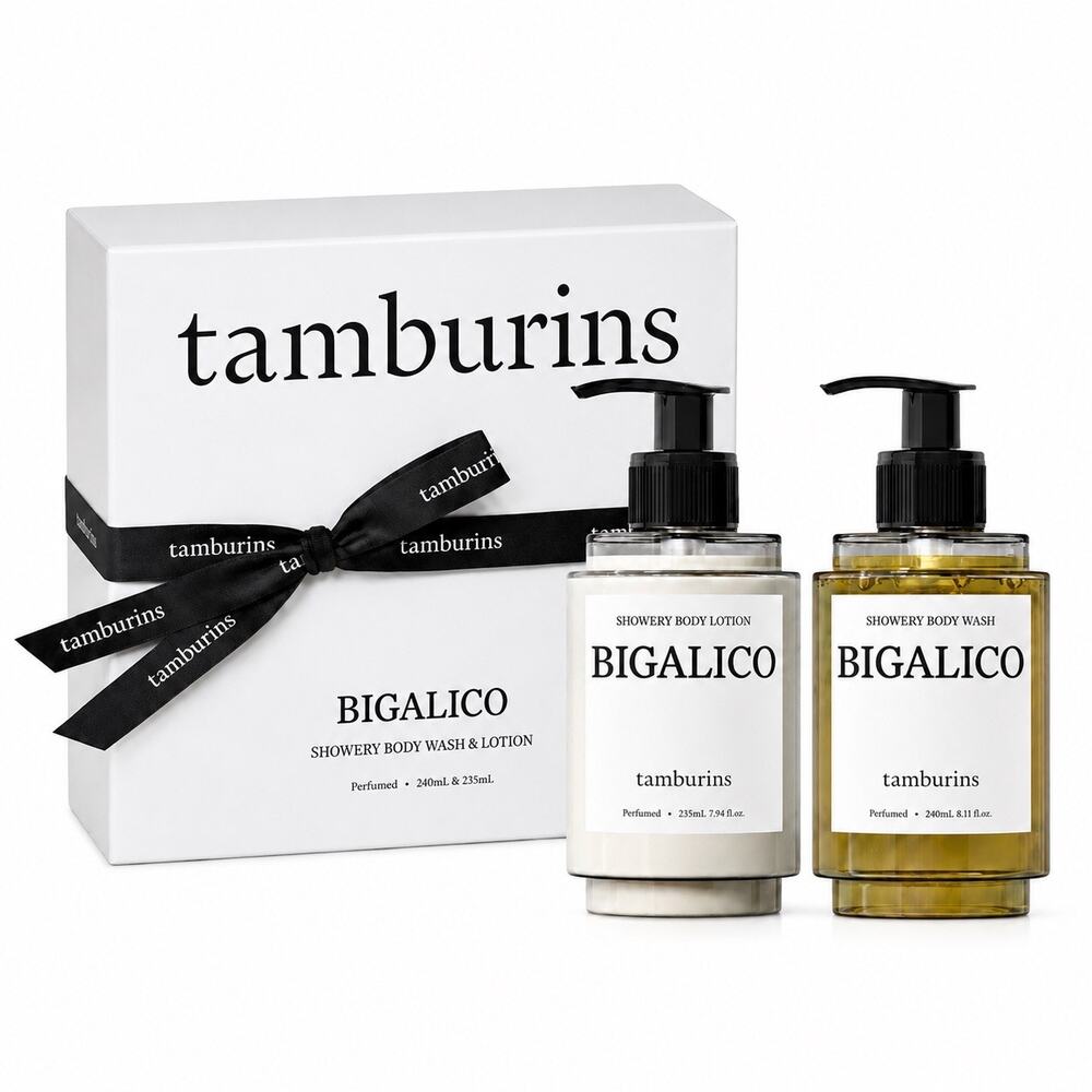 TAMBURINS Bigalico Showery Body Wash & Lotion Gift Set 240mL/235mL K-Beauty NEW